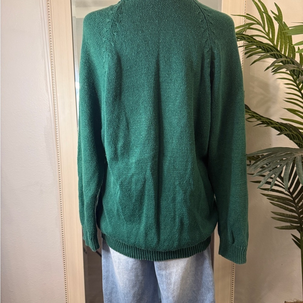 Vintage Green Button-Up Women's Cardigan - Picture 9 of 10